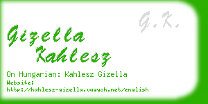 gizella kahlesz business card